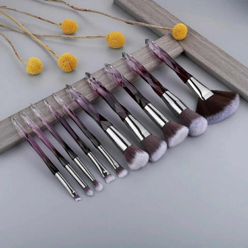 MYSTIC Amethyst 10-Piece Vegan Makeup Brush Set - Picture 2 of 9